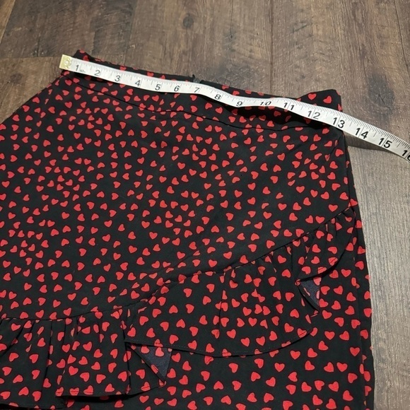 Nastygal heart print coquette mini skirt  4 - Picture 4 of 6
